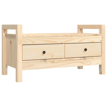Load image into Gallery viewer, Panca 2 Cassetti 80x40x43 cm in Legno Massello di Pino