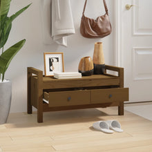 Load image into Gallery viewer, Panca da Ingresso Ambra 80x40x43 cm in Legno Massello di Pino