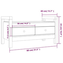 Load image into Gallery viewer, Panca da Ingresso Ambra 80x40x43 cm in Legno Massello di Pino