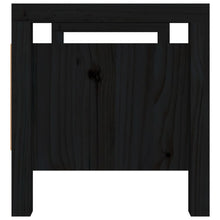 Load image into Gallery viewer, Panca 2 Cassetti Nero 80x40x43 cm in Legno Massello di Pino