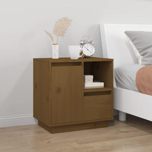 Comodini 2 pz ambra 50x34x50 cm in Legno Massello di Pino