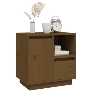Comodini 2 pz ambra 50x34x50 cm in Legno Massello di Pino