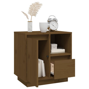 Comodini 2 pz ambra 50x34x50 cm in Legno Massello di Pino