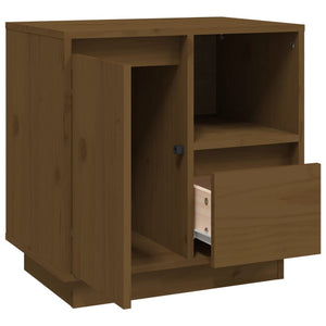 Comodini 2 pz ambra 50x34x50 cm in Legno Massello di Pino