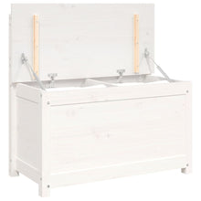 Load image into Gallery viewer, Cassapanca Bianca 80x41x77 cm in Legno Massello di Pino