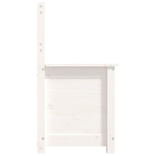 Load image into Gallery viewer, Cassapanca Bianca 80x41x77 cm in Legno Massello di Pino