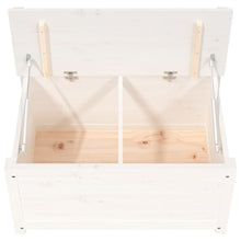 Load image into Gallery viewer, Cassapanca Bianca 80x41x77 cm in Legno Massello di Pino