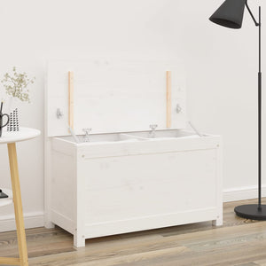 Cassapanca Bianca 80x41x77 cm in Legno Massello di Pino
