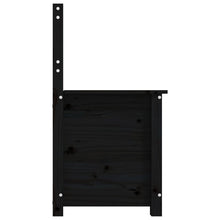 Load image into Gallery viewer, Cassapanca con Schienale Nera 80x41x77 cm in Legno Massello di Pino