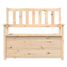 Load image into Gallery viewer, Cassapanca con Schienale 112,5x51,5x96,5 cm in Legno Massello di Pino