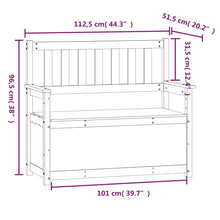 Load image into Gallery viewer, Cassapanca con Schienale 112,5x51,5x96,5 cm in Legno Massello di Pino