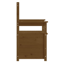 Load image into Gallery viewer, Panca Marrone Ambra 112,5x51,5x96,5cm in Legno Massello di Pino