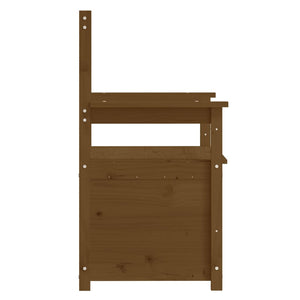Panca Marrone Ambra 112,5x51,5x96,5cm in Legno Massello di Pino