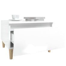 Indlæs billede til gallerivisning Tavolino Bianco Lucido 50x46x35 cm in Legno Multistrato