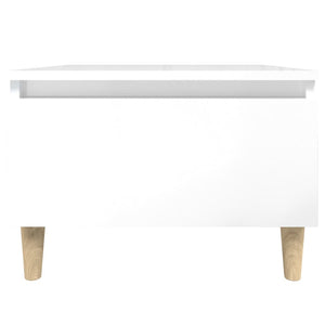 Tavolino Bianco Lucido 50x46x35 cm in Legno Multistrato