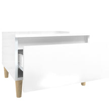Indlæs billede til gallerivisning Tavolino Bianco Lucido 50x46x35 cm in Legno Multistrato