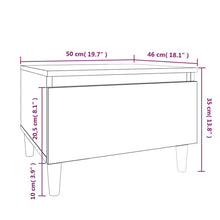 Indlæs billede til gallerivisning Tavolino Bianco Lucido 50x46x35 cm in Legno Multistrato