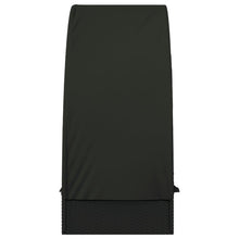 Charger l&#39;image dans la galerie, Lettino con Tetto Rotondo Nero 211x57x140 cm Polyrattan Nero