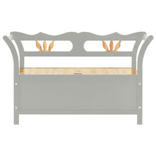 Load image into Gallery viewer, Cassapanca con Schienale Grigia 107x45x75,5 cm Legno Massello di Abete