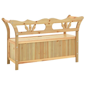 Cassapanca con Schienale 107x45x75,5 cm Legno Massello di Abete