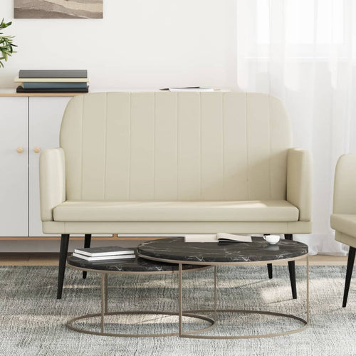 Divanetto Crema 107x80x81 cm in Similpelle
