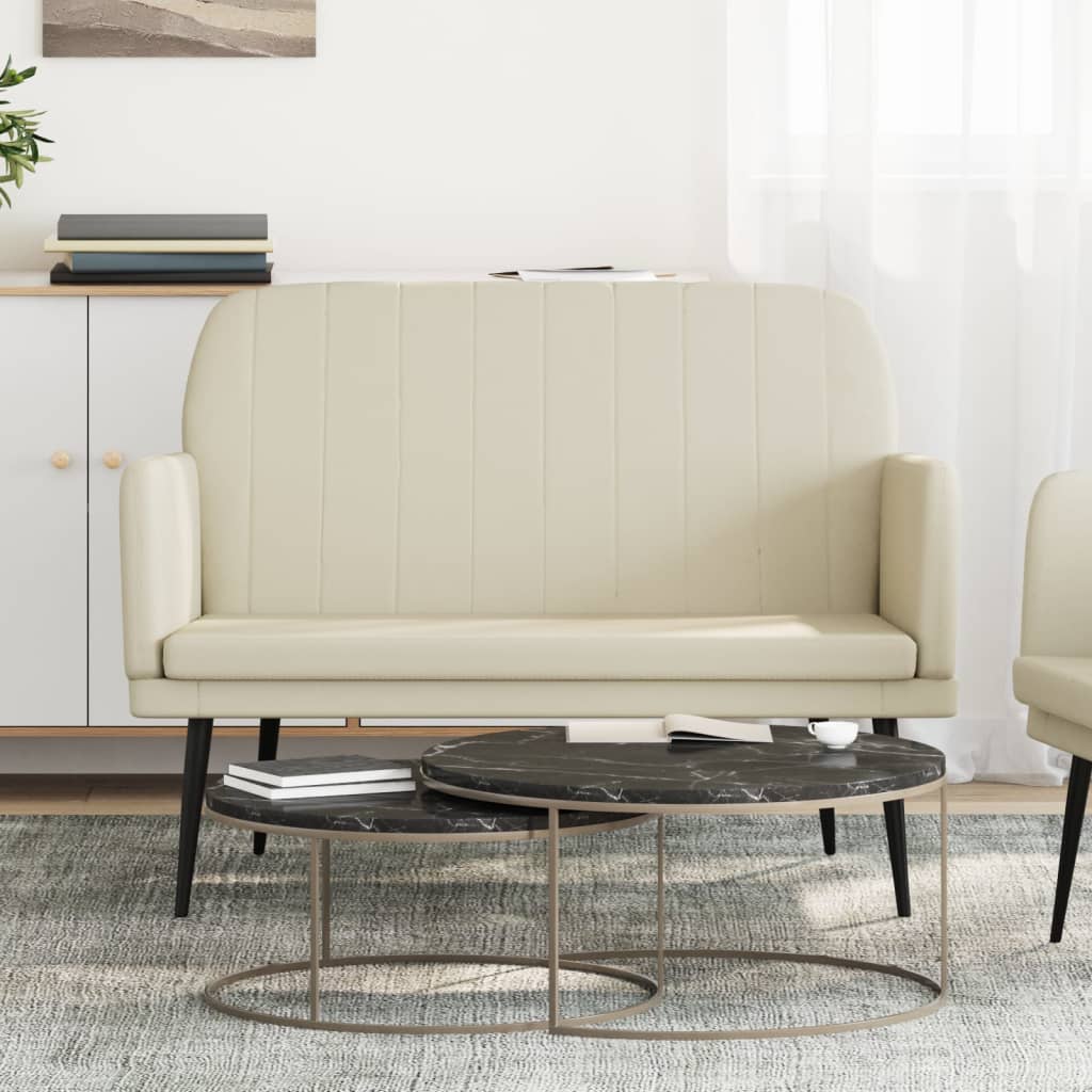 Divanetto Crema 107x80x81 cm in Similpelle