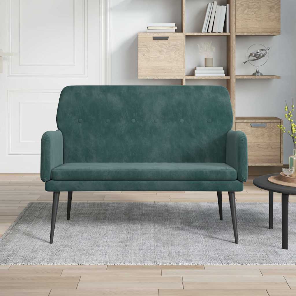 Divanetto Verde Scuro 108x79x79 cm in Velluto