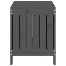 Load image into Gallery viewer, Baule da Giardino Grigio 76x42,5x54cm in Massello di Pino