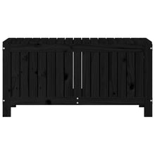 Carica l&#39;immagine nel visualizzatore di Gallery, Baule da Giardino Nero 108x42,5x54cm in Massello di Pino