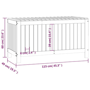 Baule da Giardino 115x49x60 cm in Massello di Pino Bianco