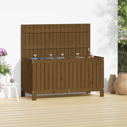 Contenitore da Giardino Ambra 115x49x60 cm Legno Massello Pino