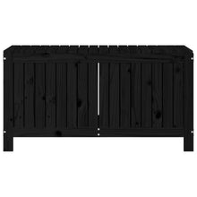 Carica l&#39;immagine nel visualizzatore di Gallery, Baule da Giardino Nero 115x49x60cm in Massello di Pino