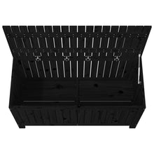 Carica l&#39;immagine nel visualizzatore di Gallery, Baule da Giardino Nero 115x49x60cm in Massello di Pino