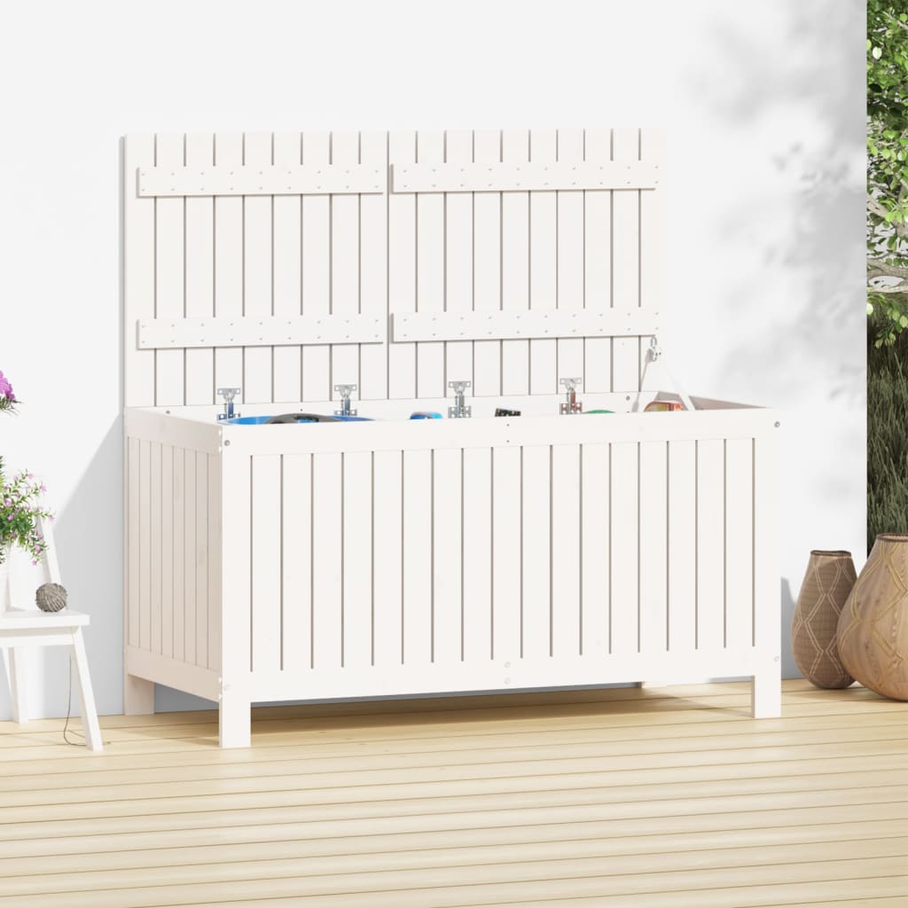 Baule da Giardino 121x55x64 cm in Massello di Pino Bianco