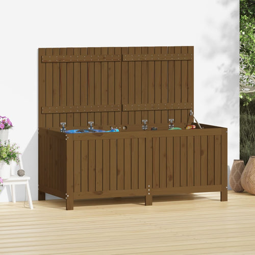 Contenitore da Giardino Ambra 147x68x64 cm Legno Massello Pino