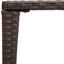 Load image into Gallery viewer, Tavolini Impilabili 3 pz Marroni in Polyrattan per esterni