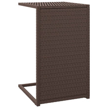 Load image into Gallery viewer, Tavolino a C Marrone 40x35x60 cm in Polyrattan per esterni