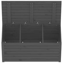 Carica l&#39;immagine nel visualizzatore di Gallery, Baule da Giardino Grigio 101x50,5x46,5cm in Massello di Pino