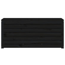 Carica l&#39;immagine nel visualizzatore di Gallery, Baule da Giardino Nero 101x50,5x46,5 cm in Massello di Pino