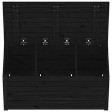 Carica l&#39;immagine nel visualizzatore di Gallery, Baule da Giardino Nero 101x50,5x46,5 cm in Massello di Pino