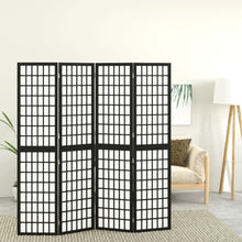 Charger l&#39;image dans la galerie, Separè 4 Pannelli Stile Giapponese 160x170cm Nero