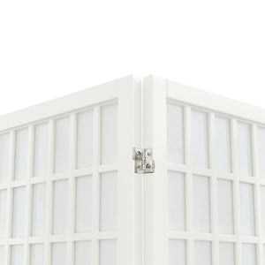 Separè 6 Pannelli Stile Giapponese 240x170 Bianco