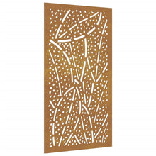 Laden Sie das Bild in den Galerie-Viewer, Decorazione Muro da Giardino 105x55 cm Foglia Acciaio Corten