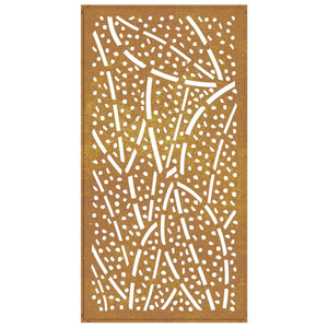 Decorazione Muro da Giardino 105x55 cm Foglia Acciaio Corten