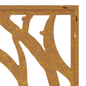 Decorazione Muro da Giardino 105x55cm Conchiglia Acciaio Corten