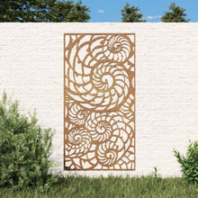 Laden Sie das Bild in den Galerie-Viewer, Decorazione Muro da Giardino 105x55cm Conchiglia Acciaio Corten