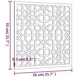 Decorazione Muro da Giardino 55x55 cm Moresco Acciaio Corten