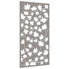 Laden Sie das Bild in den Galerie-Viewer, Decorazione Muro Giardino 105x55 cm Foglia Acero Acciaio Corten