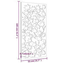 Indlæs billede til gallerivisning Decorazione Muro Giardino 105x55 cm Foglia Acero Acciaio Corten