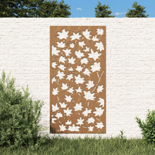 Laden Sie das Bild in den Galerie-Viewer, Decorazione Muro Giardino 105x55 cm Foglia Acero Acciaio Corten